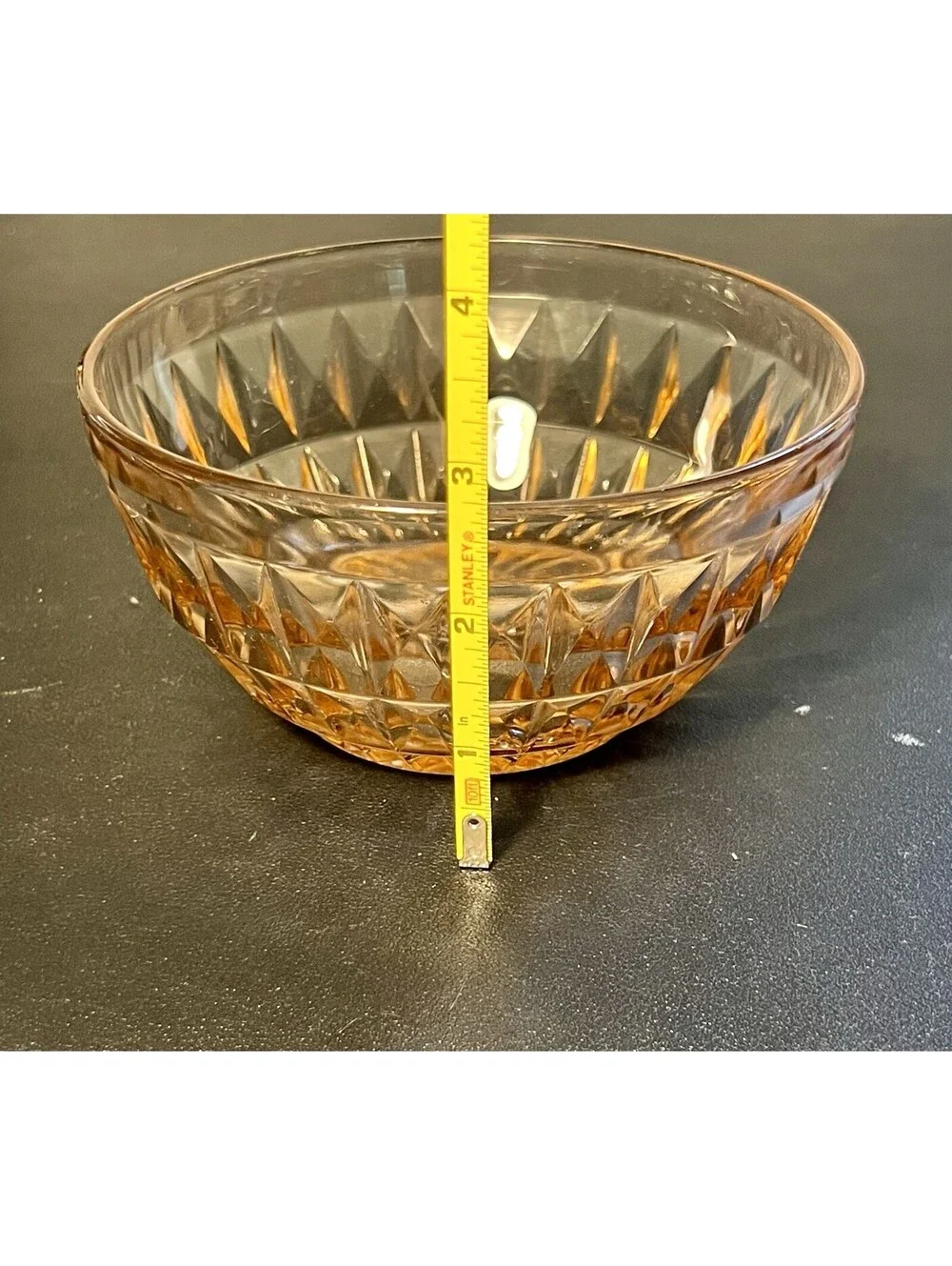 Jeannette 1940s Small Bowl Windsor Diamond Pink Depression Glass, 5.5x2.75”